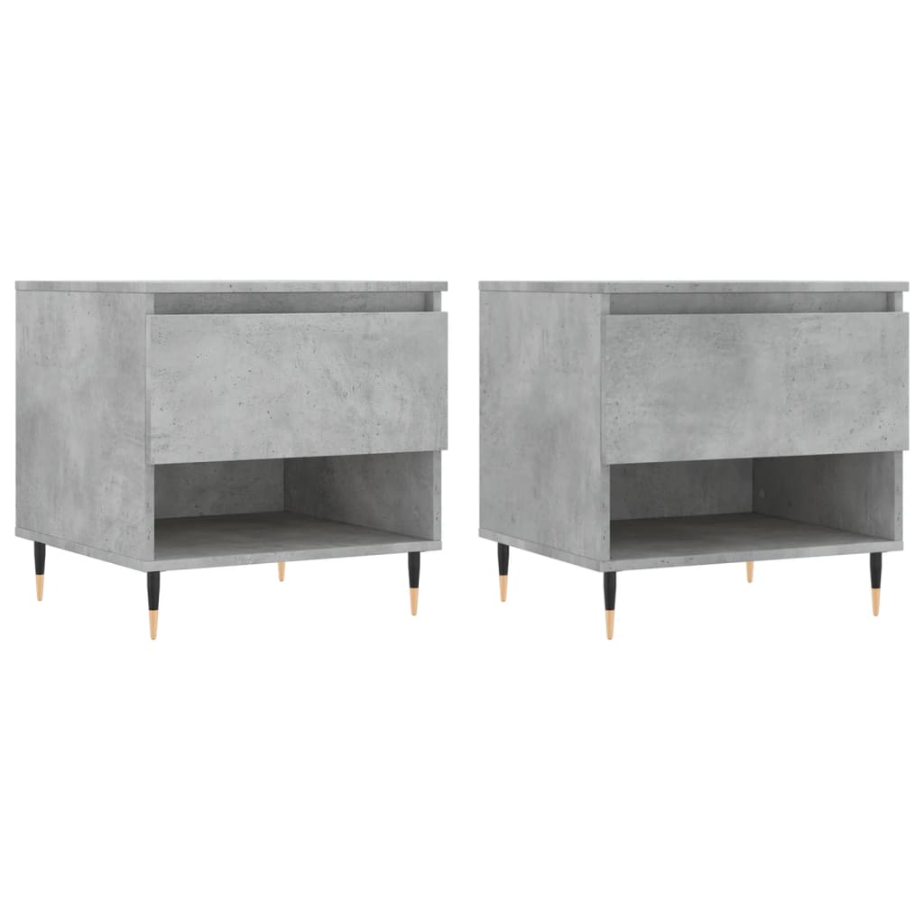 Salontafels 50X46X50 Cm Bewerkt Hout 2 Betongrijs
