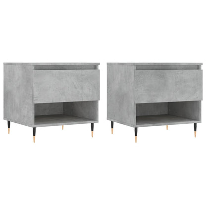 Salontafels 50X46X50 Cm Bewerkt Hout 2 Betongrijs