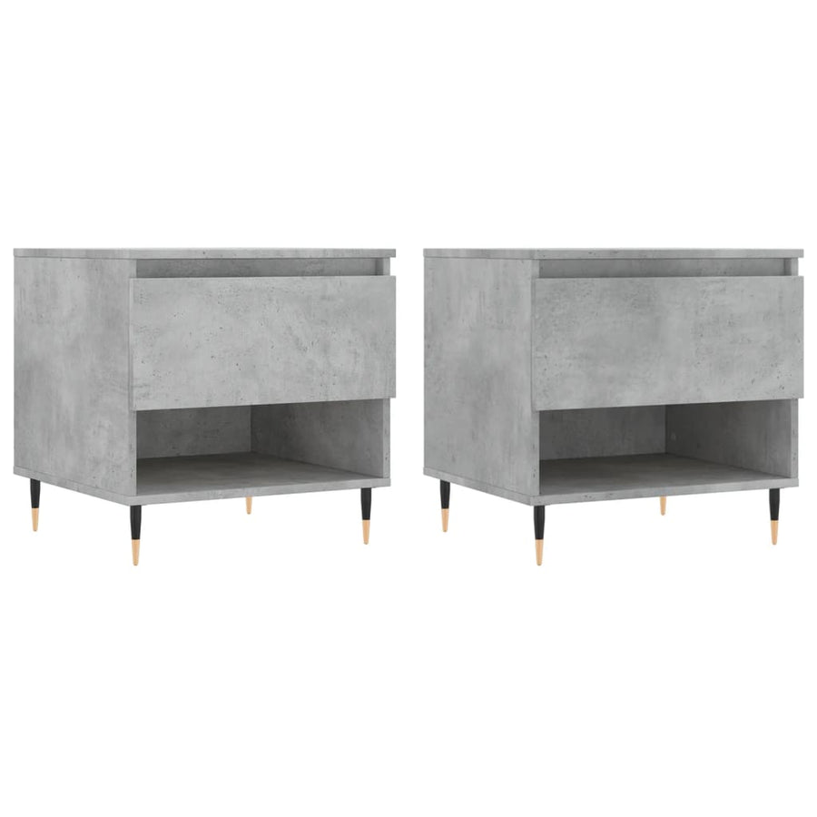 Salontafels 50X46X50 Cm Bewerkt Hout 2 Betongrijs