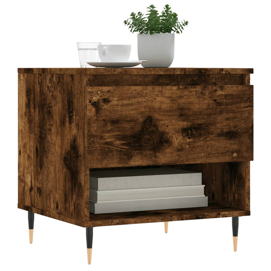 Salontafels 50X46X50 Cm Bewerkt Hout Kleurig 2 Gerookt eiken