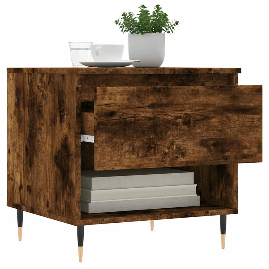 Salontafels 50X46X50 Cm Bewerkt Hout Kleurig 2 Gerookt eiken