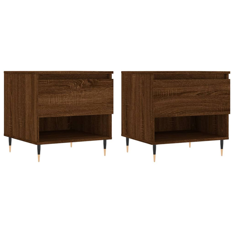 Salontafels 50X46X50 Cm Bewerkt Hout Bruin Eikenkleur 2 Bruineiken