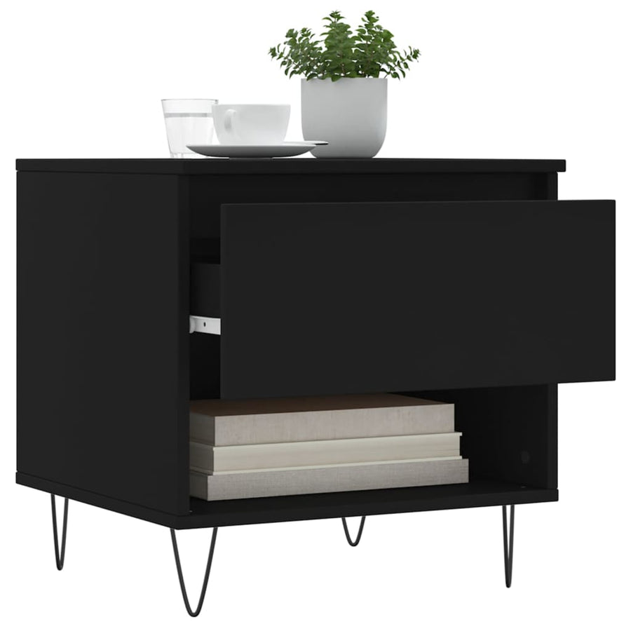 Salontafel 50X46X50 Cm Bewerkt Hout 1 Zwart