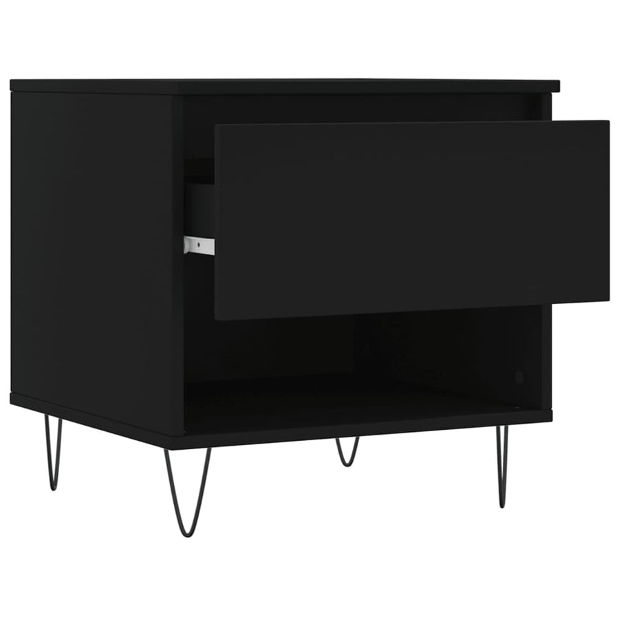 Salontafels 50X46X50 Cm Bewerkt Hout 2 Zwart