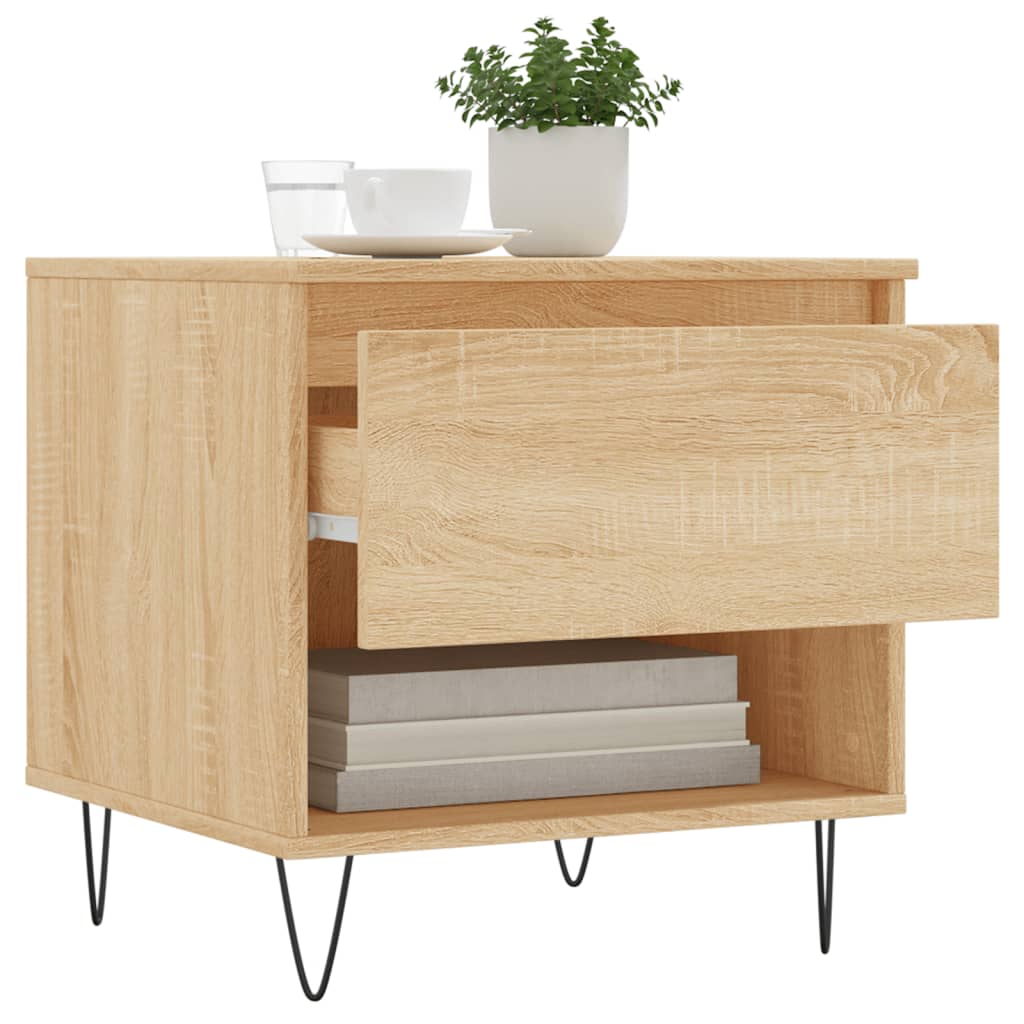 Salontafels 50X46X50 Cm Bewerkt Hout Kleurig 2 Sonoma eiken