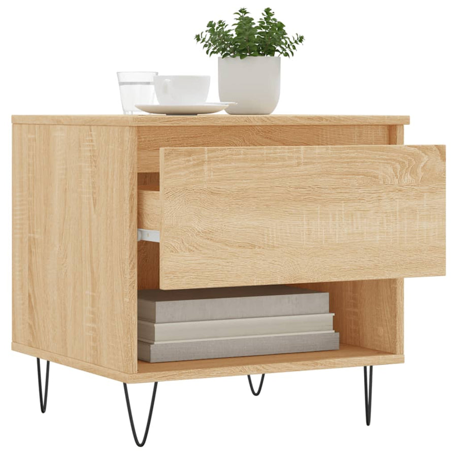 Salontafels 50X46X50 Cm Bewerkt Hout Kleurig 2 Sonoma eiken