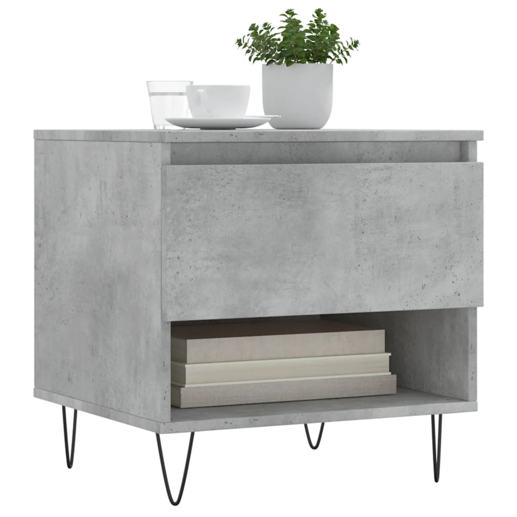 Salontafel 50X46X50 Cm Bewerkt Hout 1 Betongrijs