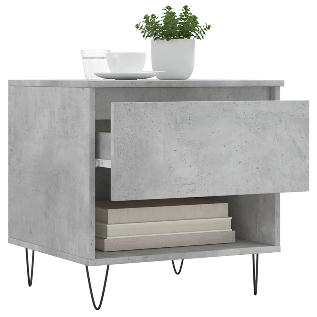 Salontafel 50X46X50 Cm Bewerkt Hout 1 Betongrijs