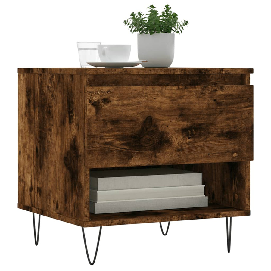 Salontafels 50X46X50 Cm Bewerkt Hout Kleurig 2 Gerookt eiken