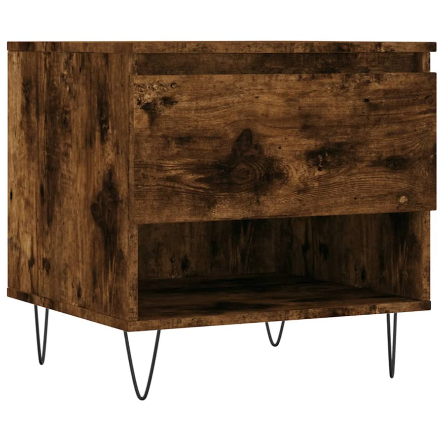 Salontafels 50X46X50 Cm Bewerkt Hout Kleurig 2 Gerookt eiken