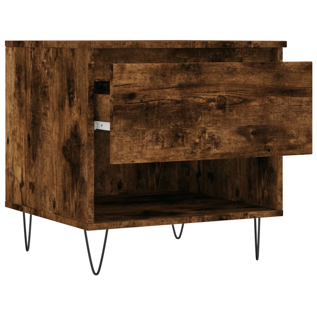 Salontafels 50X46X50 Cm Bewerkt Hout Kleurig 2 Gerookt eiken