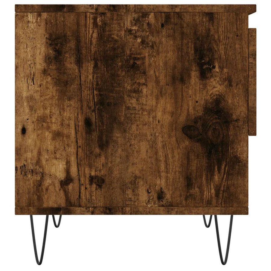 Salontafels 50X46X50 Cm Bewerkt Hout Kleurig 2 Gerookt eiken