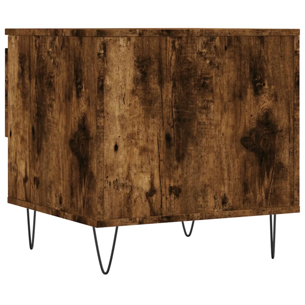 Salontafels 50X46X50 Cm Bewerkt Hout Kleurig 2 Gerookt eiken