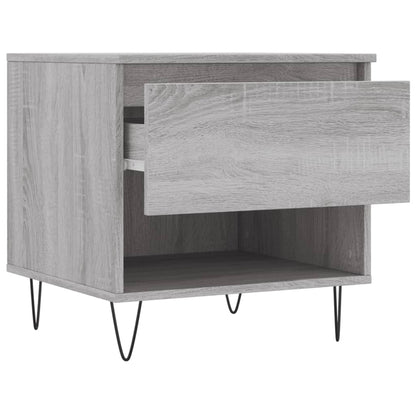 Salontafels 50X46X50 Cm Bewerkt Hout Eiken 2 Grijs sonoma