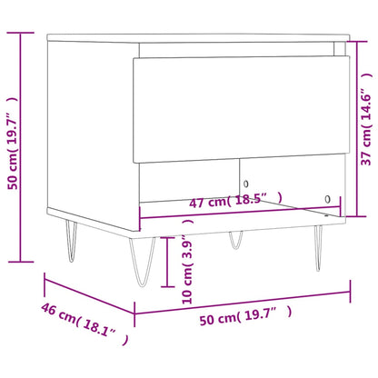 Salontafel 50X46X50 Cm Bewerkt Hout Bruin Eikenkleur 1 Bruineiken