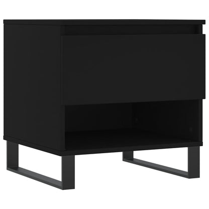 Salontafel 50X46X50 Cm Bewerkt Hout 1 Zwart
