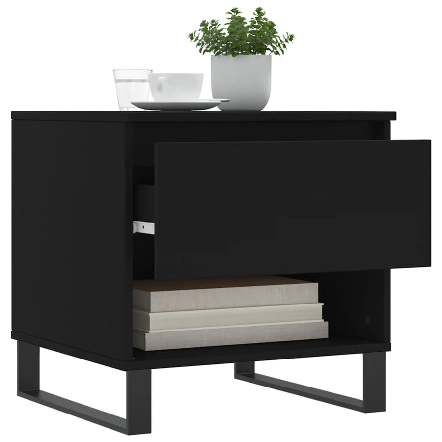 Salontafel 50X46X50 Cm Bewerkt Hout 1 Zwart