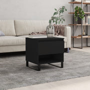 Salontafel 50x46x50 cm bewerkt hout zwart wandmontage