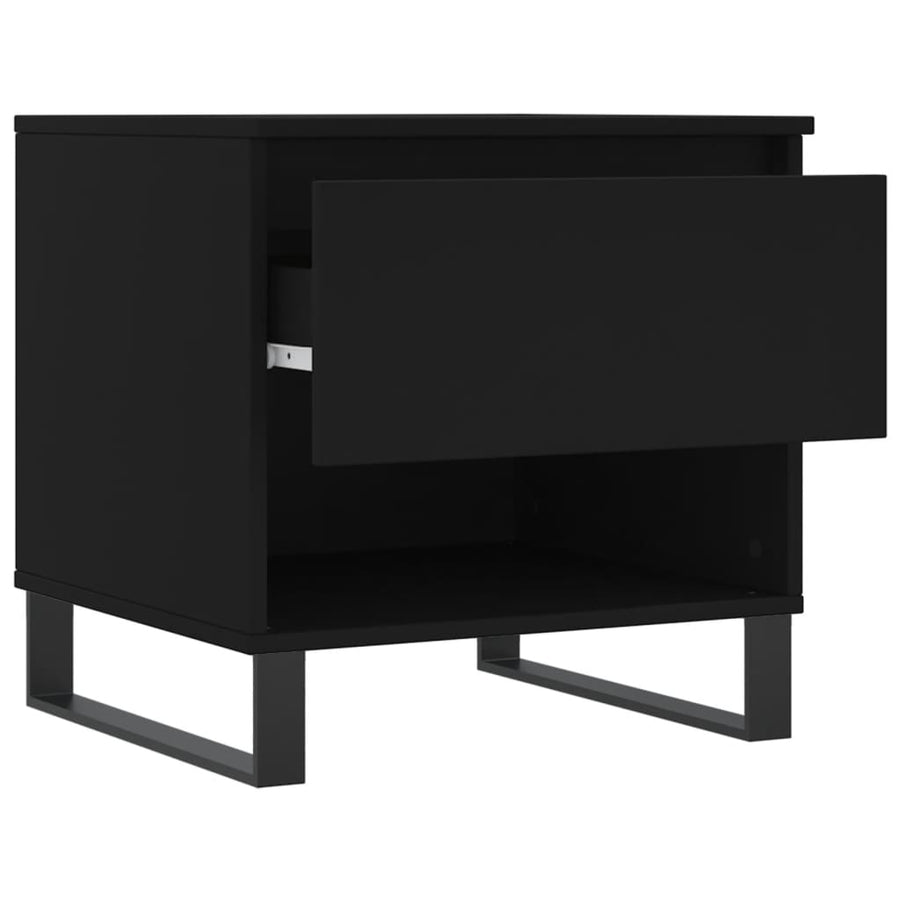 Salontafels 50X46X50 Cm Bewerkt Hout 2 Zwart