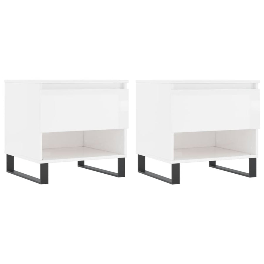 Salontafels 50X46X50 Cm Bewerkt Hout 2 Hoogglans wit