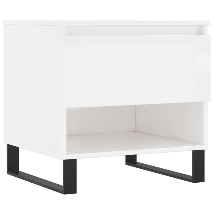 Salontafels 50X46X50 Cm Bewerkt Hout 2 Hoogglans wit