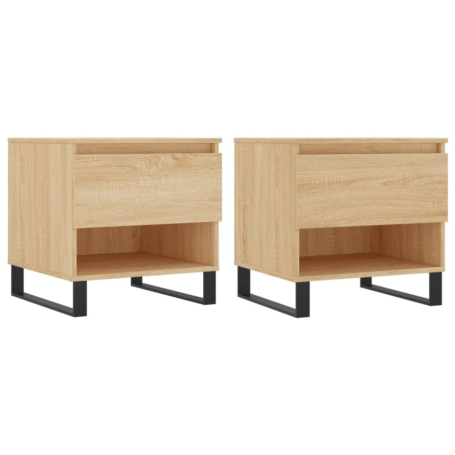 Salontafels 50X46X50 Cm Bewerkt Hout Kleurig 2 Sonoma eiken
