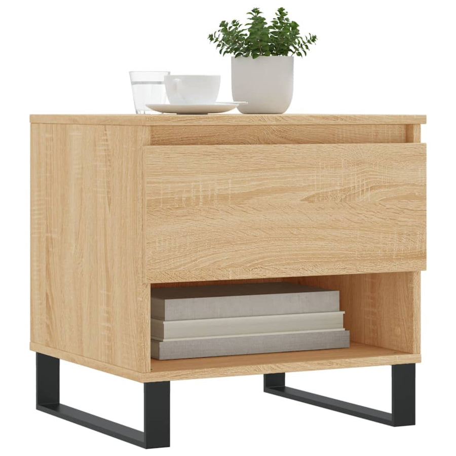 Salontafels 50X46X50 Cm Bewerkt Hout Kleurig 2 Sonoma eiken
