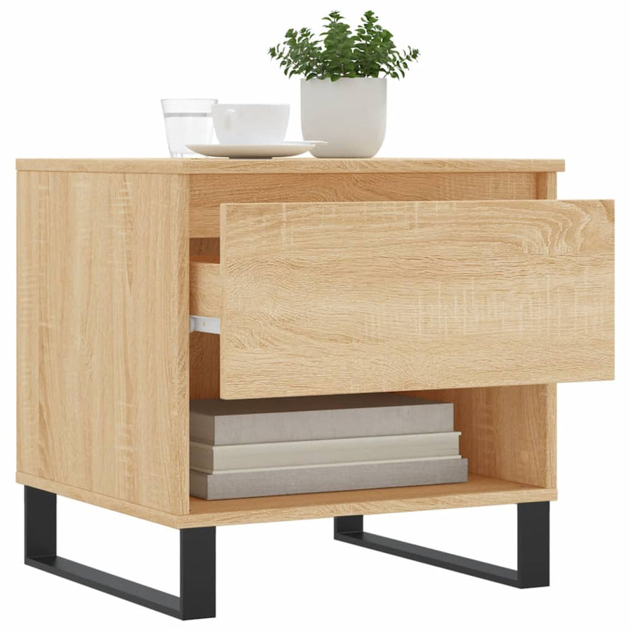 Salontafels 50X46X50 Cm Bewerkt Hout Kleurig 2 Sonoma eiken