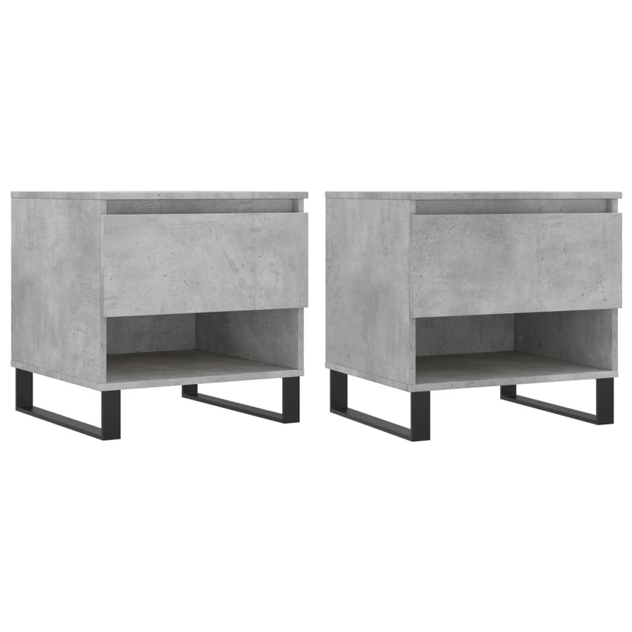 Salontafels 50X46X50 Cm Bewerkt Hout 2 Betongrijs