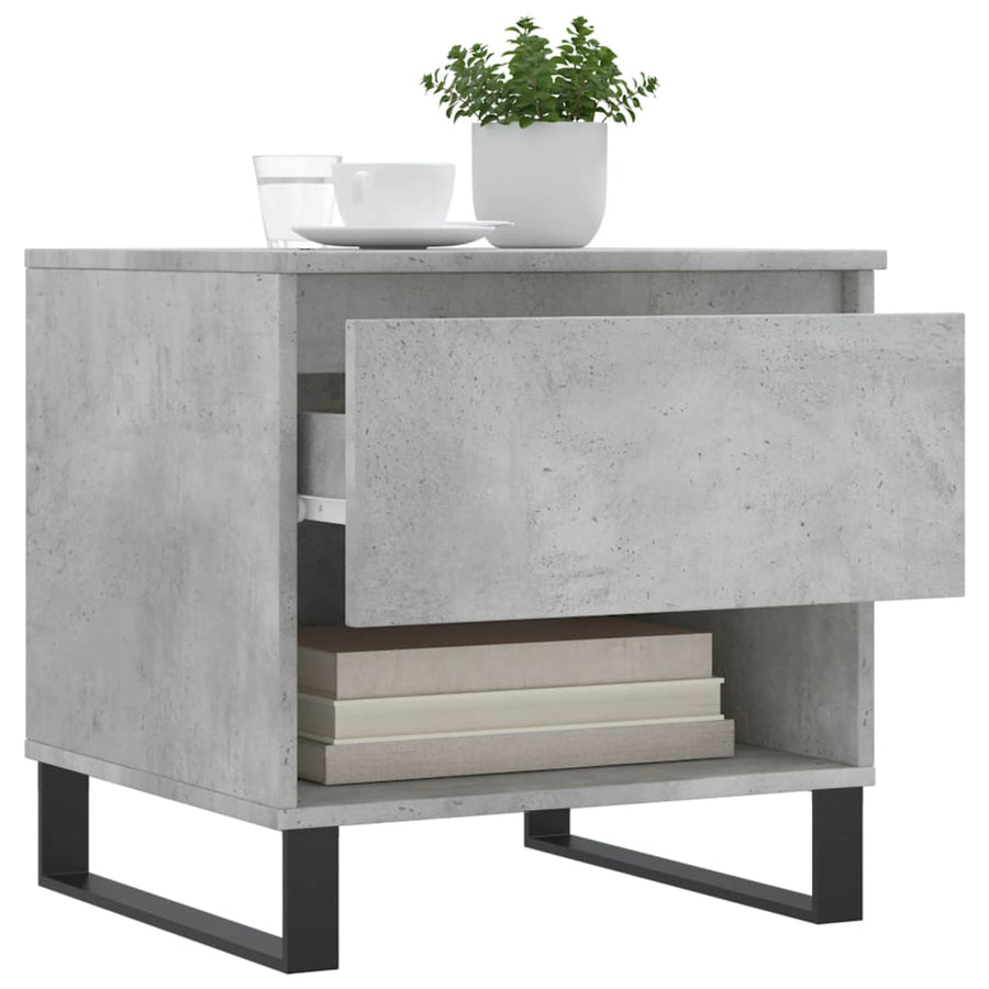 Salontafels 50X46X50 Cm Bewerkt Hout 2 Betongrijs