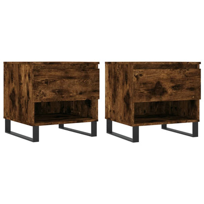 Salontafels 50X46X50 Cm Bewerkt Hout Kleurig 2 Gerookt eiken