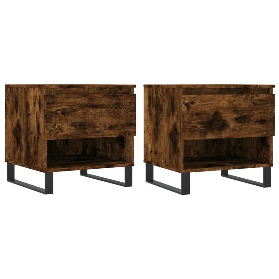Salontafels 50X46X50 Cm Bewerkt Hout Kleurig 2 Gerookt eiken