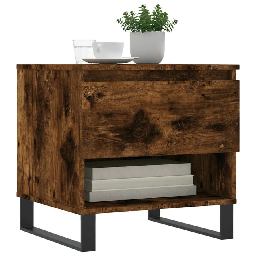 Salontafels 50X46X50 Cm Bewerkt Hout Kleurig 2 Gerookt eiken