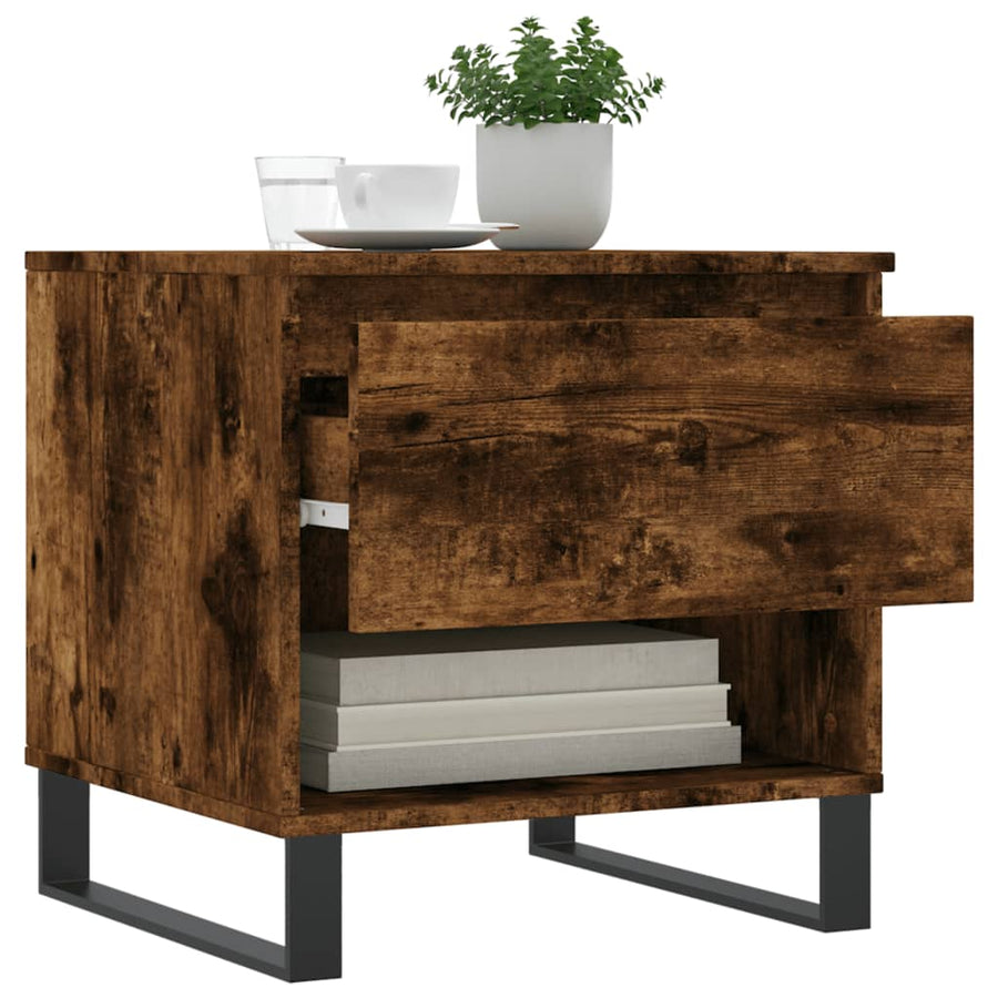 Salontafels 50X46X50 Cm Bewerkt Hout Kleurig 2 Gerookt eiken