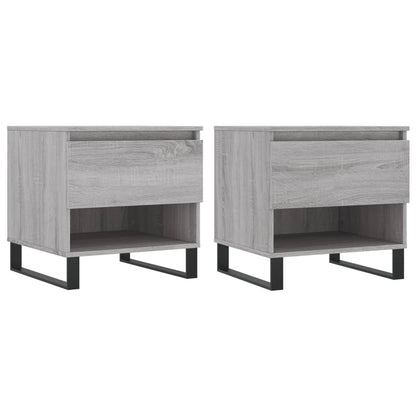 Salontafels 50X46X50 Cm Bewerkt Hout Eiken 2 Grijs sonoma