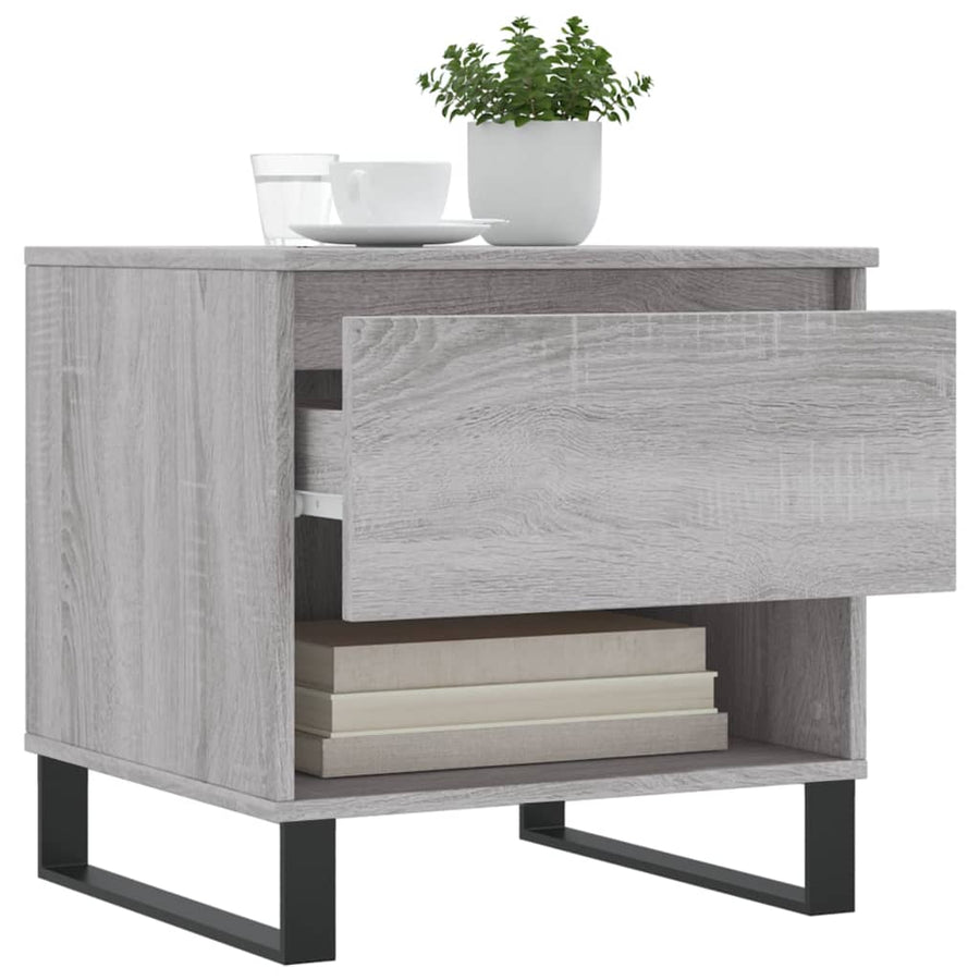 Salontafels 50X46X50 Cm Bewerkt Hout Eiken 2 Grijs sonoma