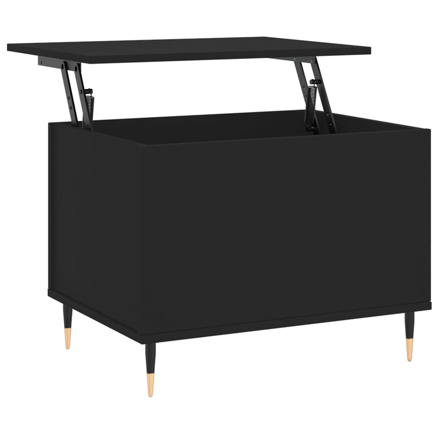 Salontafel 60X44,5X45 Cm Bewerkt Hout Zwart