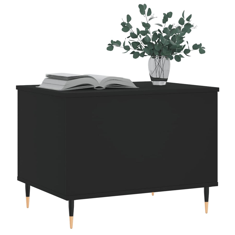 Salontafel 60X44,5X45 Cm Bewerkt Hout Zwart