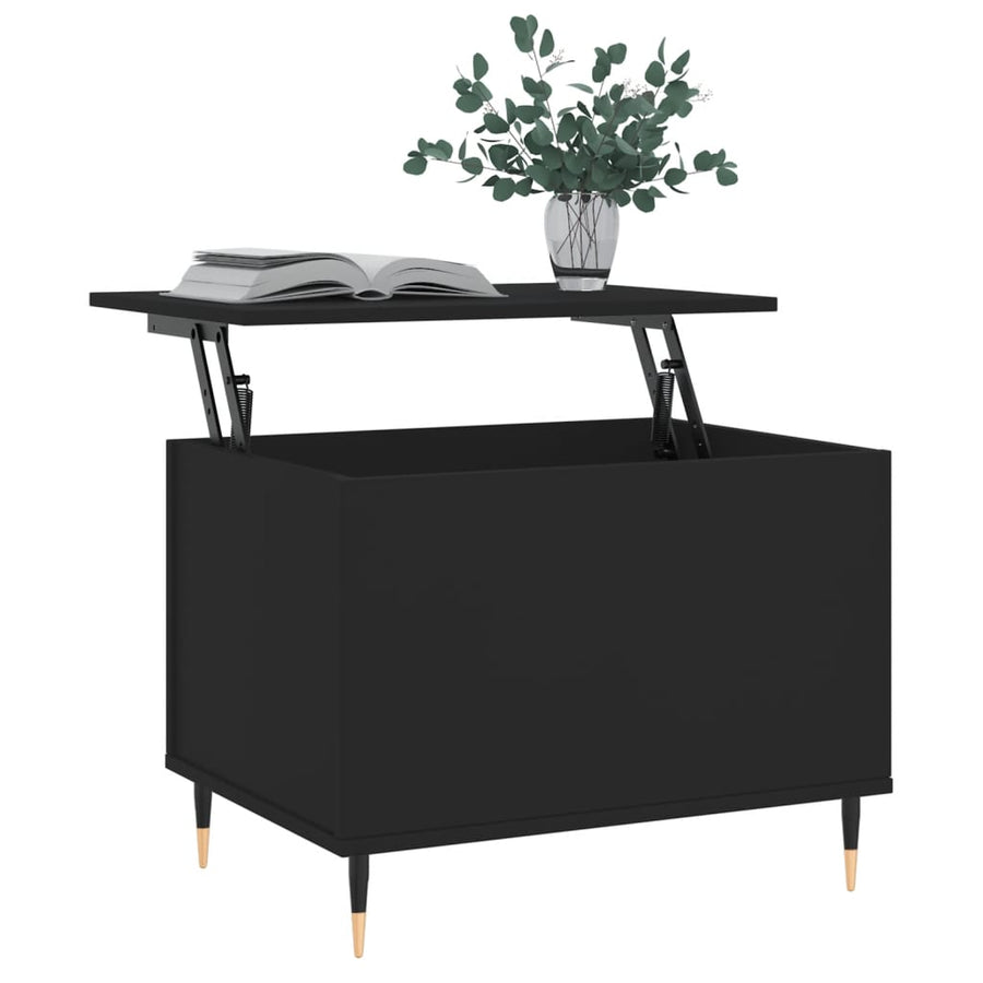 Salontafel 60X44,5X45 Cm Bewerkt Hout Zwart