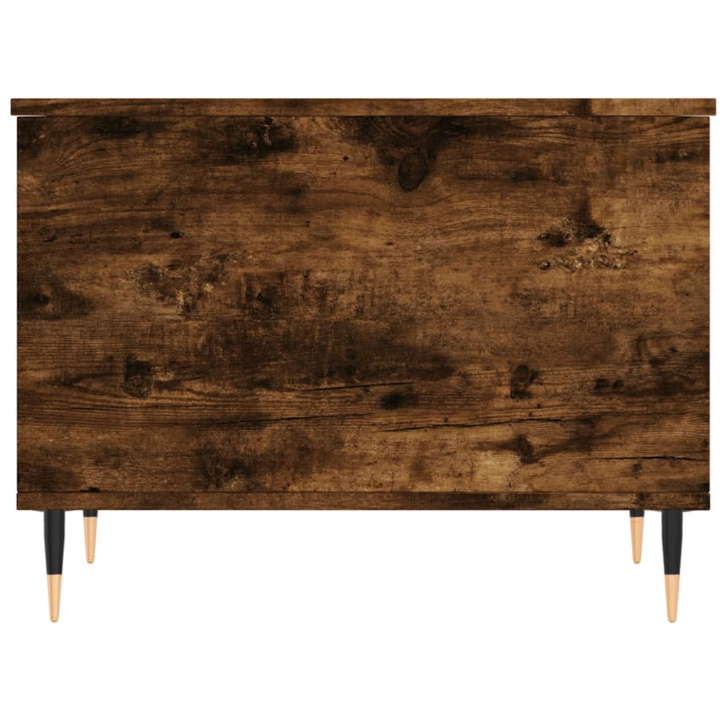 Salontafel 60X44,5X45 Cm Bewerkt Hout Kleurig Gerookt eiken