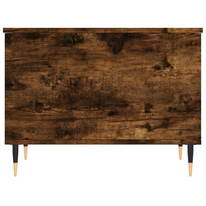 Salontafel 60X44,5X45 Cm Bewerkt Hout Kleurig Gerookt eiken