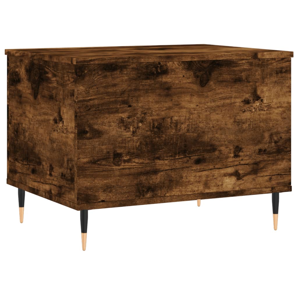 Salontafel 60X44,5X45 Cm Bewerkt Hout Kleurig Gerookt eiken