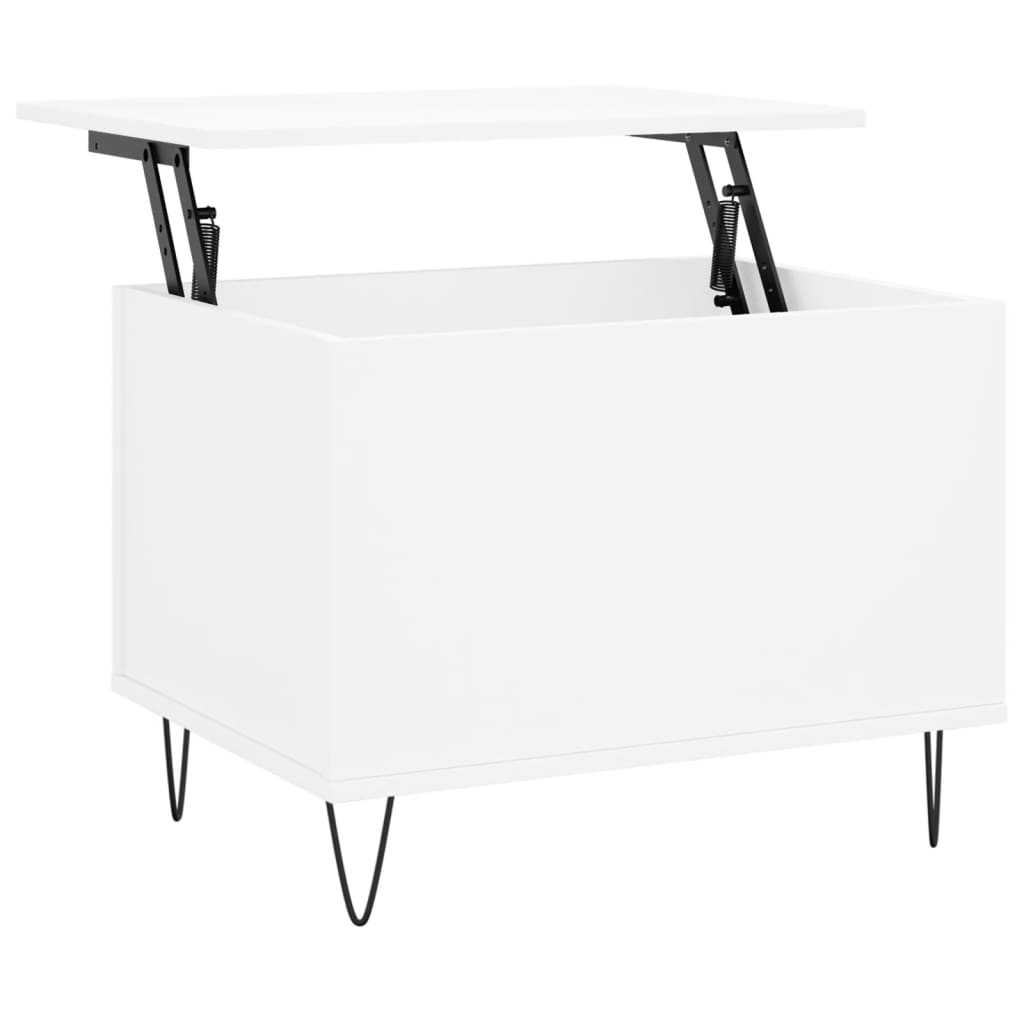 Salontafel 60X44,5X45 Cm Bewerkt Hout Wit