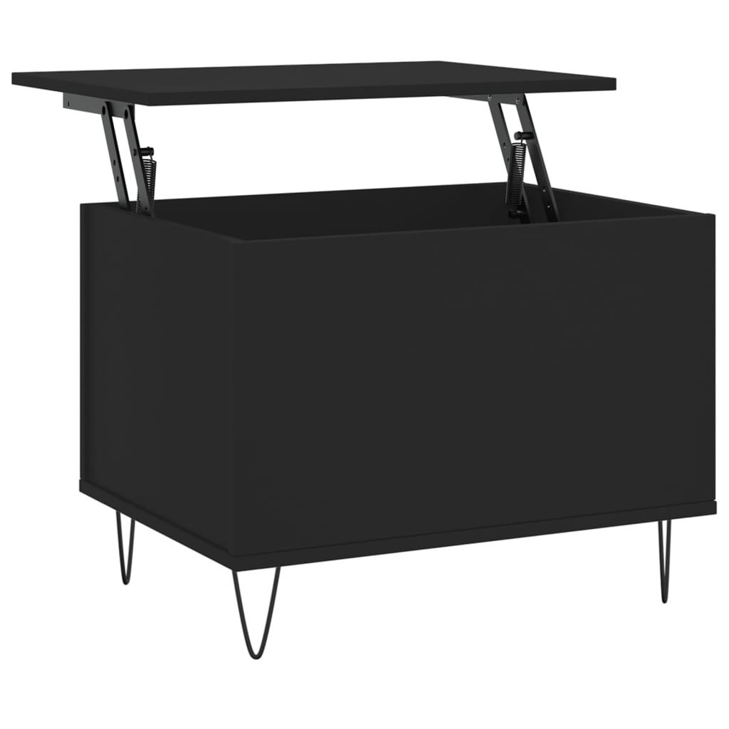 Salontafel 60X44,5X45 Cm Bewerkt Hout Zwart