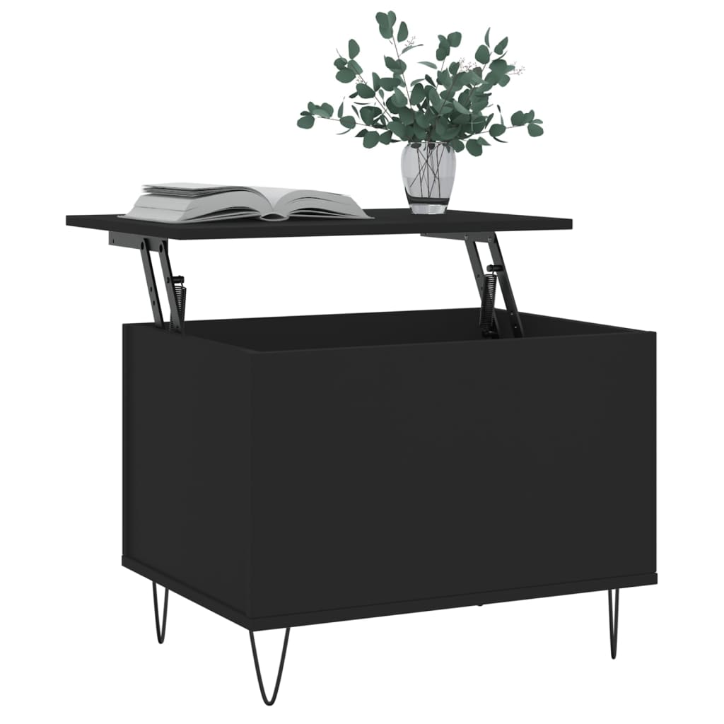 Salontafel 60X44,5X45 Cm Bewerkt Hout Zwart
