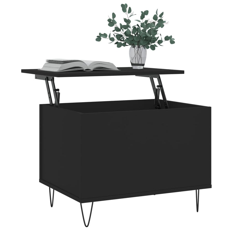 Salontafel 60X44,5X45 Cm Bewerkt Hout Zwart