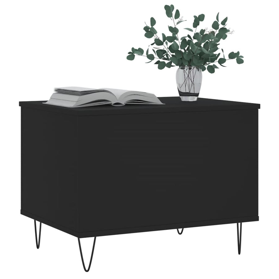 Salontafel 60X44,5X45 Cm Bewerkt Hout Zwart