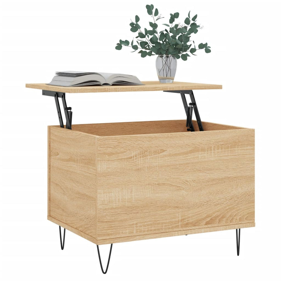 Salontafel 60x44,5x45 cm bewerkt hout sonoma eikenkleurig