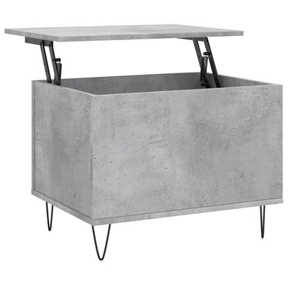 Salontafel 60X44,5X45 Cm Bewerkt Hout Betongrijs