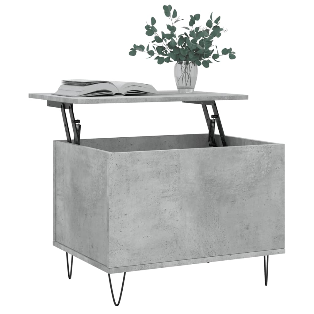 Salontafel 60X44,5X45 Cm Bewerkt Hout Betongrijs